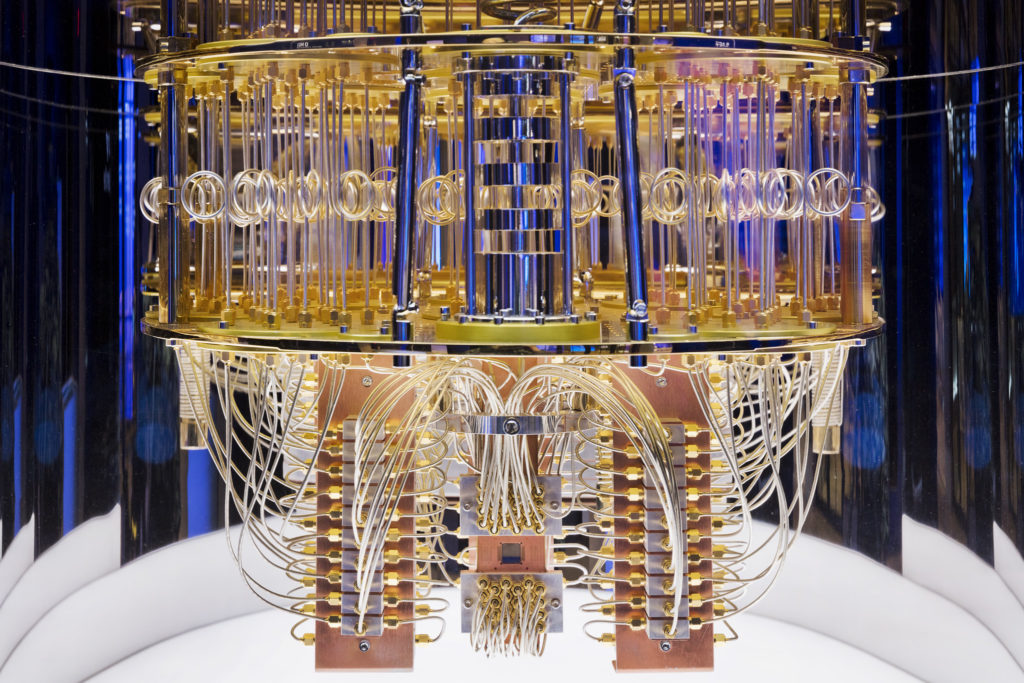 Interior of an IBM Quantum computing system. (Credit: IBM)

